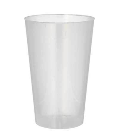 Product foto van Plastic drinkbekers herbruikbaar transparant set van 10 400ml