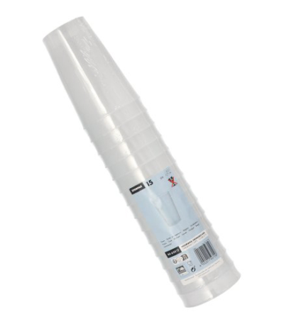 Product foto van Plastic drinkbekers herbruikbaar transparant set van 15 300ml extra stabiel
