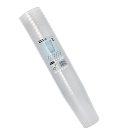 Product foto van Plastic drinkbekers herbruikbaar transparant set van 30 500ml