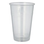 Product foto van Plastic drinkbekers transparant met schuimkraag set van 50 500ml