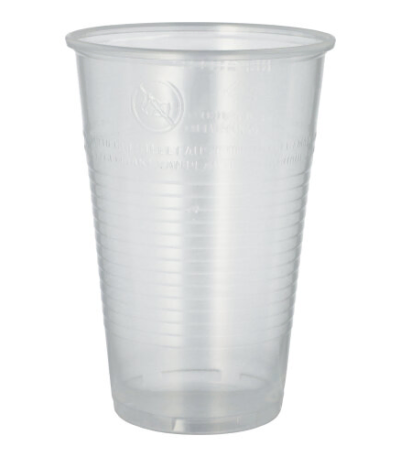 Product foto van Plastic drinkbekers transparant met schuimkraag set van 50 500ml