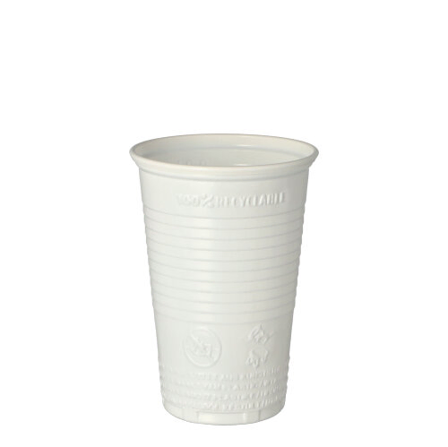 Product foto van Plastic drinkbekers wit 250ml