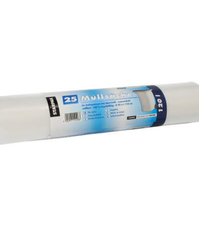 Product foto van Plastic industriezakken transparant 120l 25 stuks