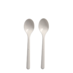 Product foto van Plastic koffielepels wit Haval Circulware set van 50 13cm