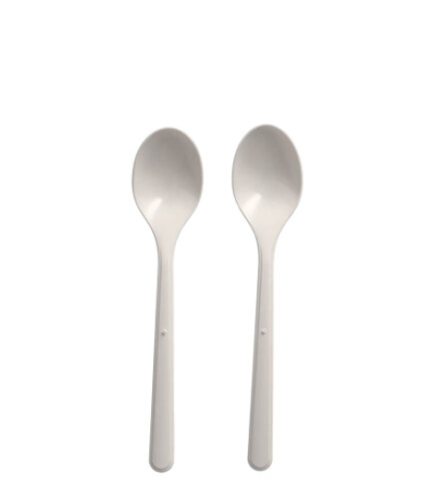 Product foto van Plastic koffielepels wit Haval Circulware set van 50 13cm