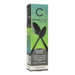 Product foto van Plastic lepels Haval Circulware Gaia zwart set van 10