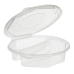 Product foto van Plastic menuboxen transparant 2-vaks set van 25