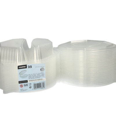 Product foto van Plastic menuboxen transparant 2-vaks set van 25