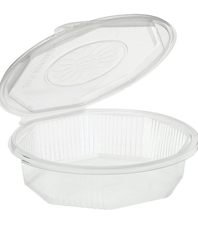 Product foto van Plastic menuboxen transparant 25 stuks 8-hoekig