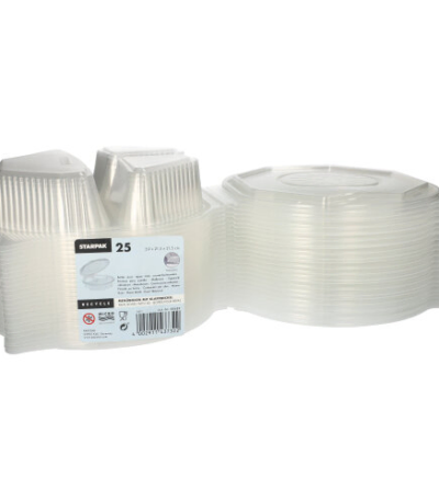 Product foto van Plastic menuboxen transparant 3-vaks set van 25