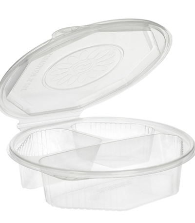 Product foto van Plastic menuboxen transparant 3-vaks set van 25