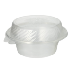 Product foto van Plastic saladeschalen met deksels wit set van 25 1400ml