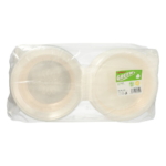 Product foto van Plastic saladeschalen met deksels wit set van 25 1400ml