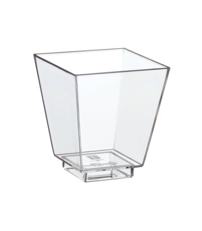 Product foto van Plastic schaaltjes fingerfood glashelder set van 50 50ml