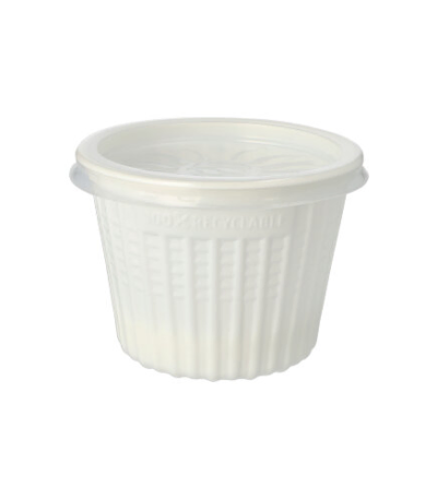 Product foto van Plastic snack- en soepbekers wit set van 25 500ml