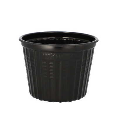 Product foto van Plastic snackbekers zwart set van 25 500ml