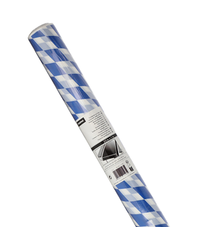 Product foto van Plastic tafelkleed Beiers blauw 20m x 1m