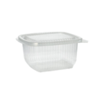 Product foto van Plastic verpakkingsbekers met deksel transparant set van 100 375ml