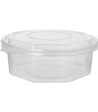 Product foto van Plastic verpakkingsbekers met deksel transparant set van 25 1.5l
