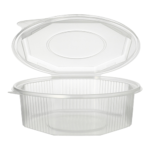 Product foto van Plastic verpakkingsbekers met deksel transparant set van 25 1.5l