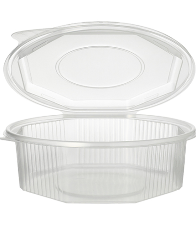 Product foto van Plastic verpakkingsbekers met deksel transparant set van 25 1.5l