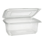 Product foto van Plastic verpakkingsbekers met deksel transparant set van 50 1000ml