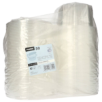 Product foto van Plastic verpakkingsbekers met deksel transparant set van 50 1l