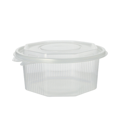 Product foto van Plastic verpakkingsbekers met deksel transparant set van 50 750ml