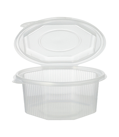 Product foto van Plastic verpakkingsbekers met deksel transparant set van 50 750ml