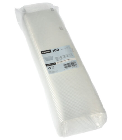 Product foto van Plastic verpakkingsbekers transparant set van 100 250ml