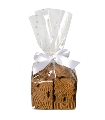 Product foto van Plastic zakjes transparant set van 10 gouden sterren