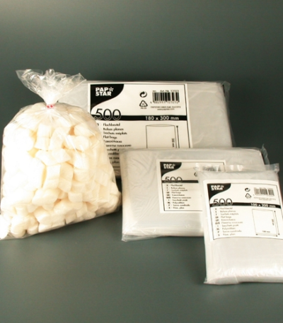 Product foto van Plastic zakken LDPE transparant 40x28cm set van 500