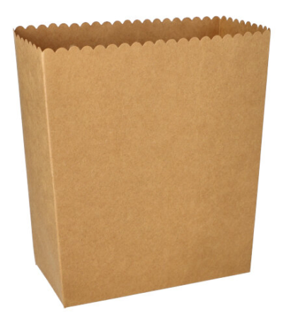 Product foto van Popcorn bakjes karton bruin groot set van 50