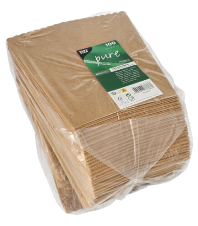 Product foto van Popcorn bakjes karton bruin small 100 stuks