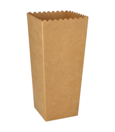 Product foto van Popcorn bakjes karton bruin small 100 stuks