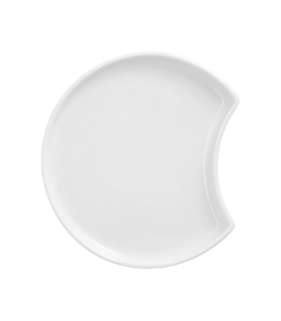 Product foto van Porseleinen halvemaanborden wit set van 24 Ano