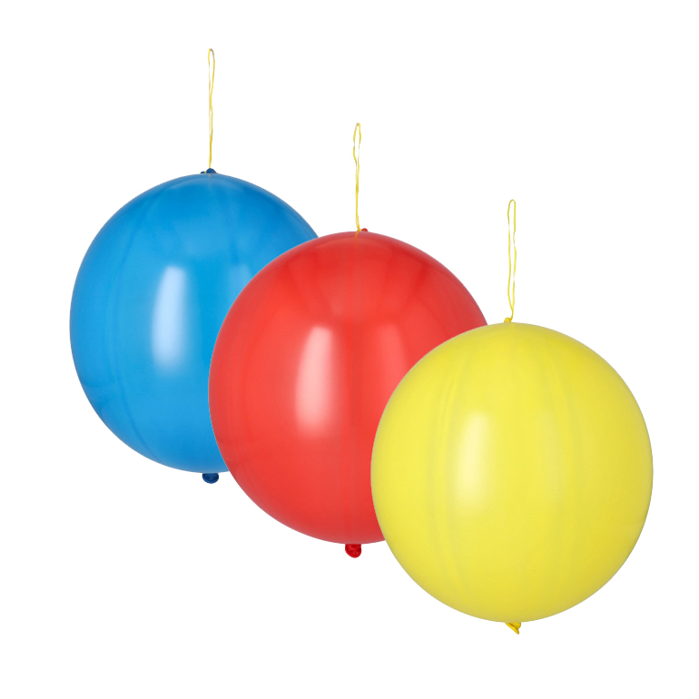 Product foto van Punchballonnen assorti kleuren 3 stuks