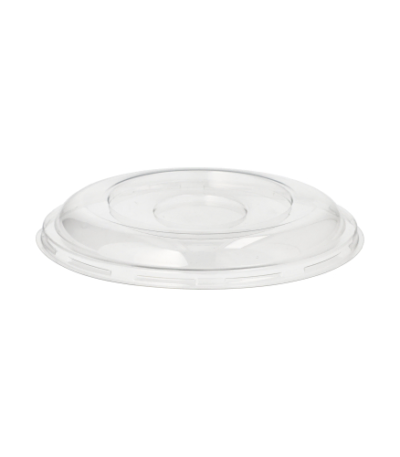 Product foto van R-PET Dome deksels transparant set van 50 15