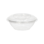 Product foto van R-PET Saladeschalen glashelder set van 50 500ml