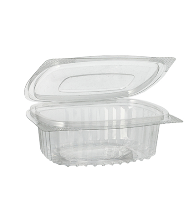 Product foto van R-PET Saladeschalen met deksels transparant 250ml set van 50