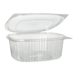 Product foto van R-PET Saladeschalen met deksels transparant set van 50 1000ml