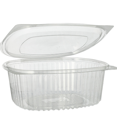 Product foto van R-PET Saladeschalen met deksels transparant set van 50 1000ml