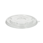 Product foto van R-PET deksels rond glashelder set van 25