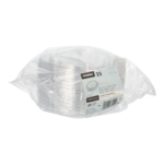 Product foto van R-PET deksels rond glashelder set van 25