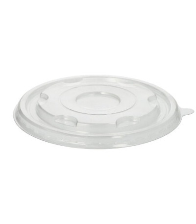 Product foto van R-PET deksels rond glashelder set van 25