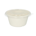 Product foto van R-PET deksels rond glashelder set van 25