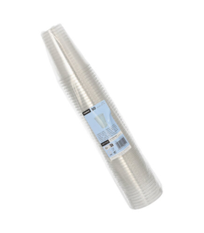 Product foto van R-PET drinkbekers glashelder set van 50 250ml