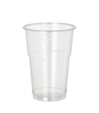Product foto van R-PET drinkbekers glashelder set van 50 250ml