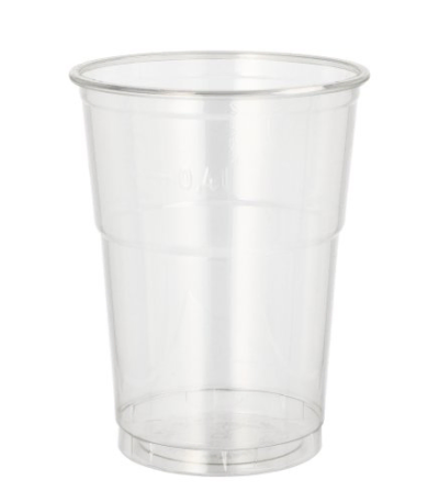 Product foto van R-PET drinkbekers glashelder set van 50 400ml