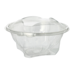 Product foto van R-PET saladeschalen met deksels glashelder set van 50 1000ml